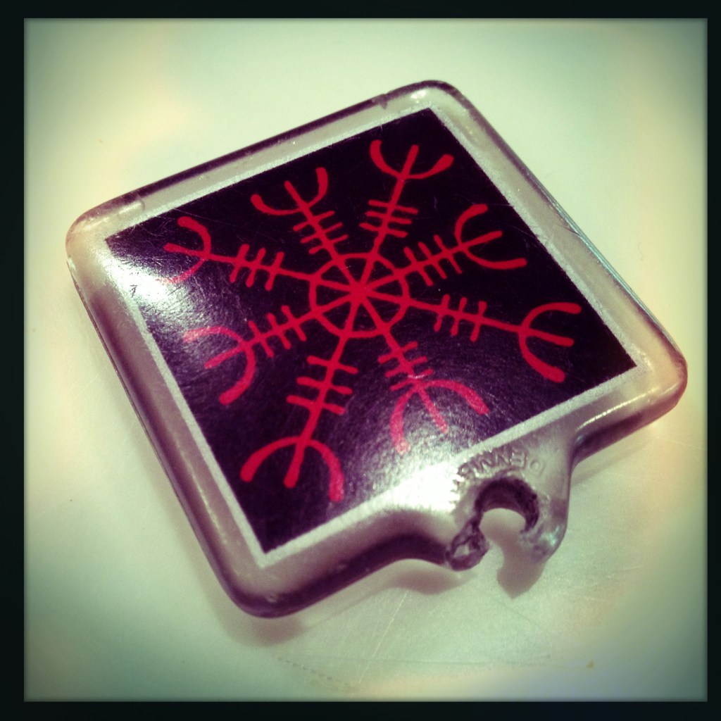 Aegishjalmur / my helm of awe is broken / my power is gone. HAIKUMAGES