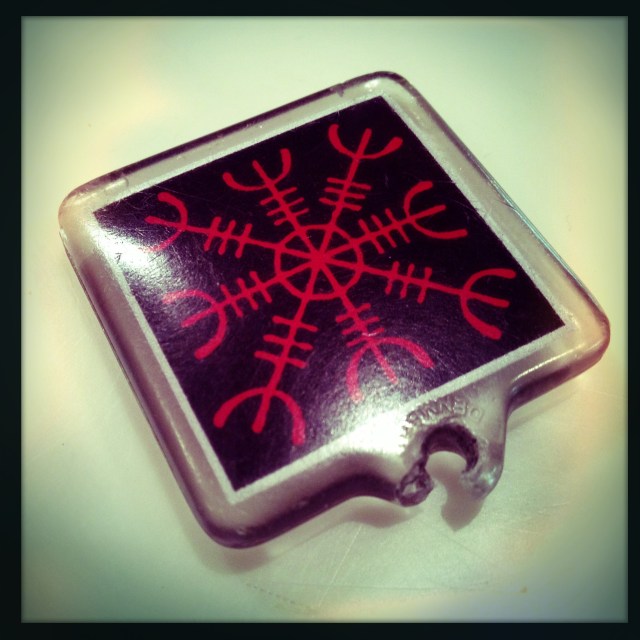 Aegishjalmur / my helm of awe is broken / my power is gone. HAIKUMAGES