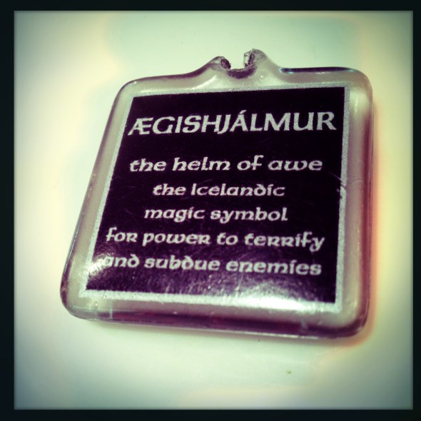Aegishjalmur / my helm of awe is broken / my power is gone.
