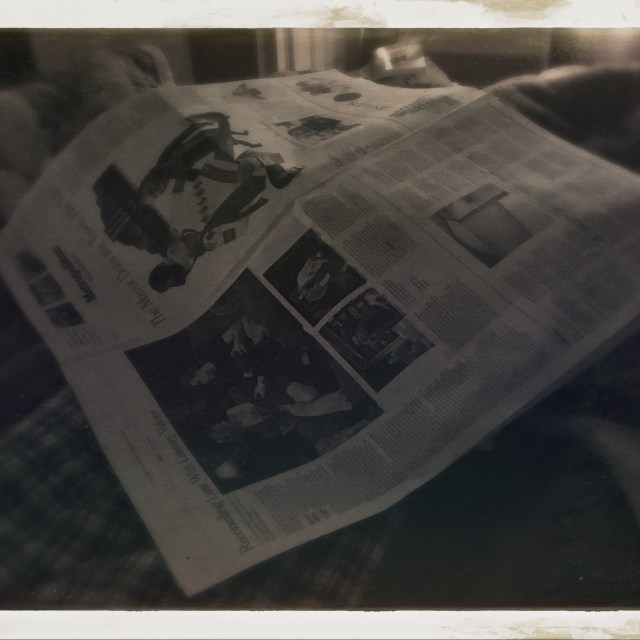The morning paper / unread as eyelids protest / returning to sleep. // micropoetry - haiku - haikumages