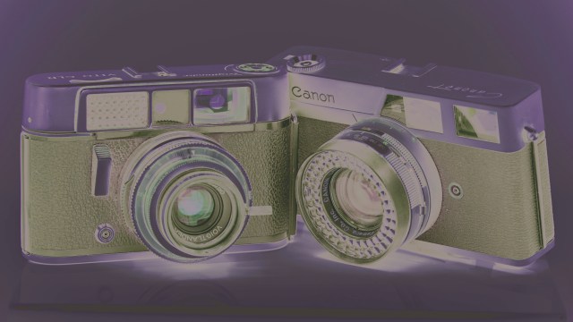 Two old cameras / lovingly manufactured / the same year I was. // micropoetry - haiku - haikumages