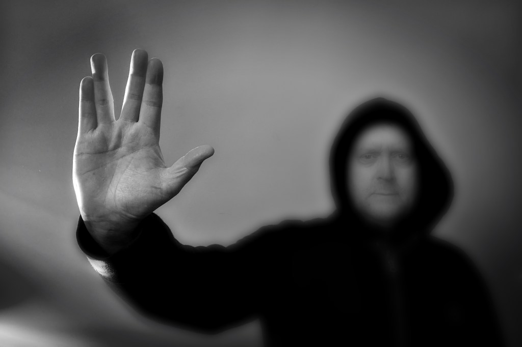 Live long and prosper / the Vulcan greeting makes sense / touching not required. // haikumages - haiku - micropoetry